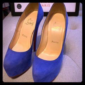 Christian Louboutin Daffodile Suede Heel Pump